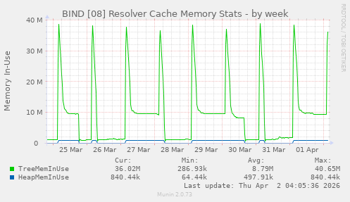 BIND [08] Resolver Cache Memory Stats